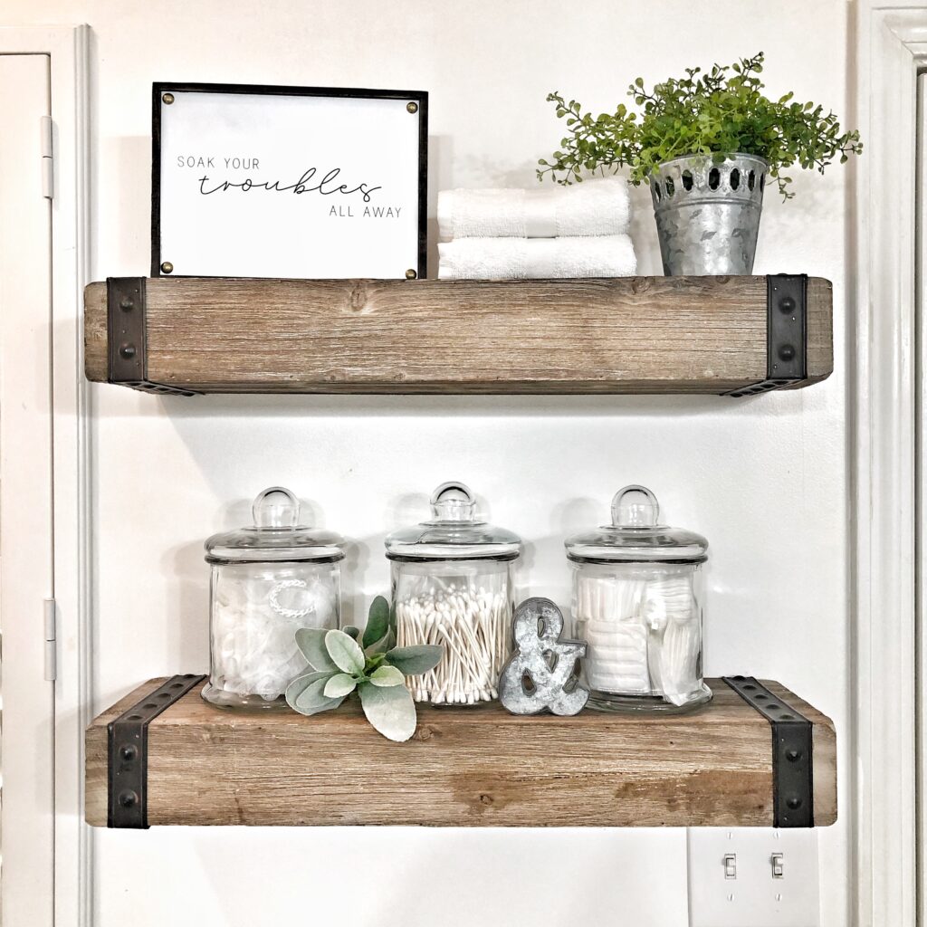 bathroom floating shelves