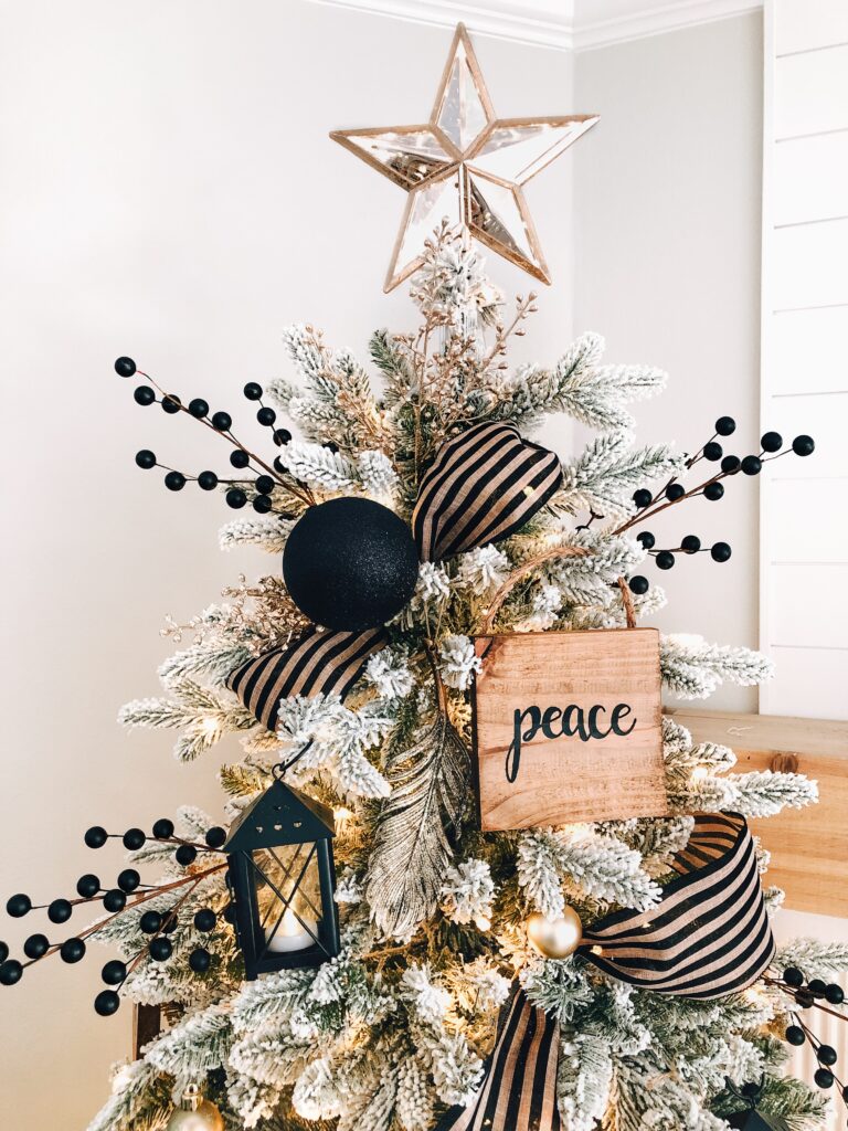 Bronze and Black Christmas Tree