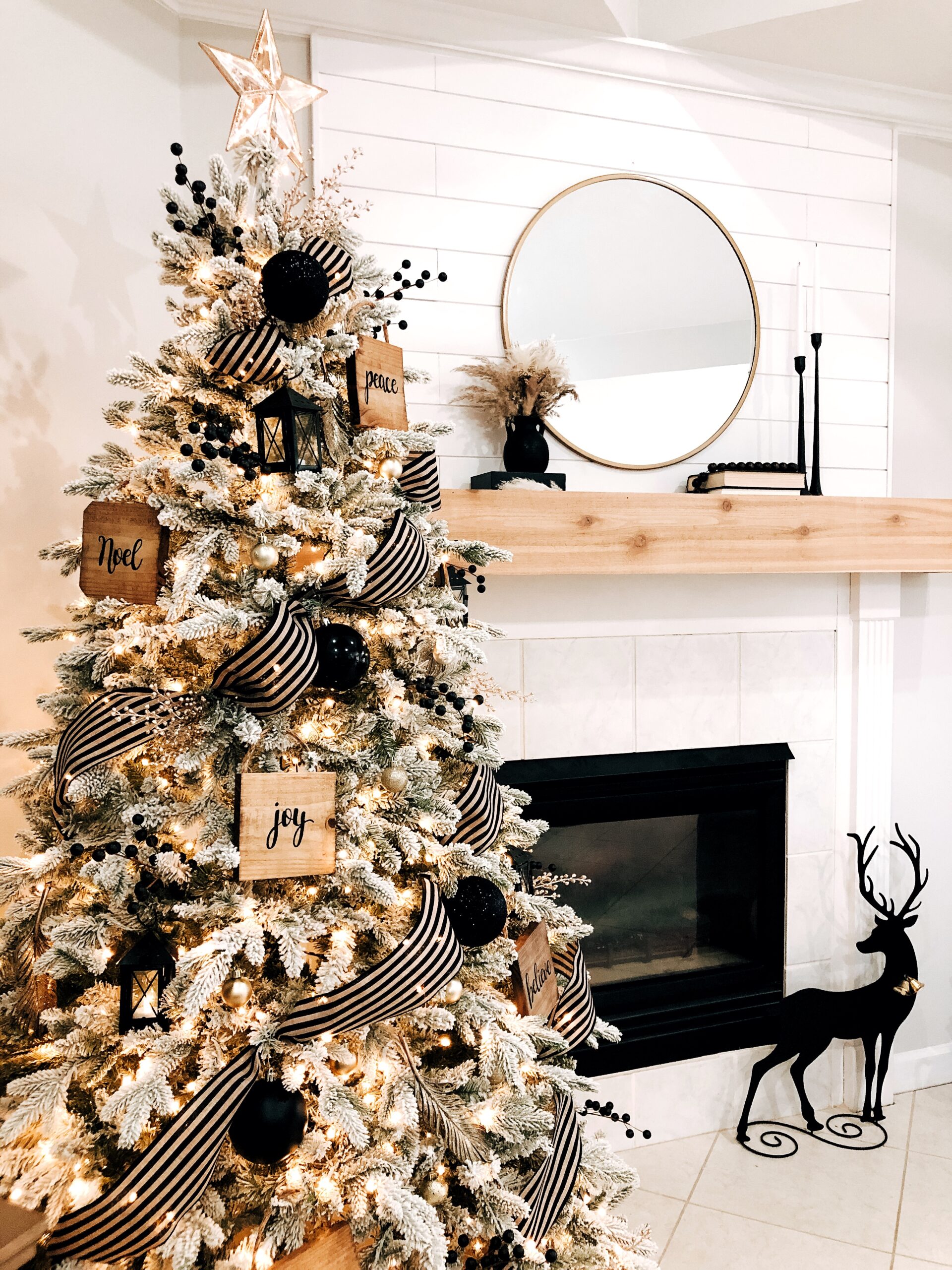 Black Metallic Wood Christmas - BMW Theme - White Oak Shop
