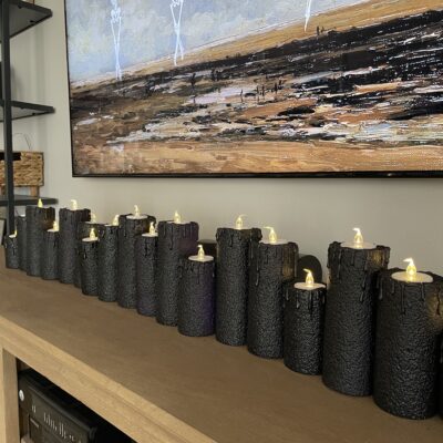 pool noodle candles