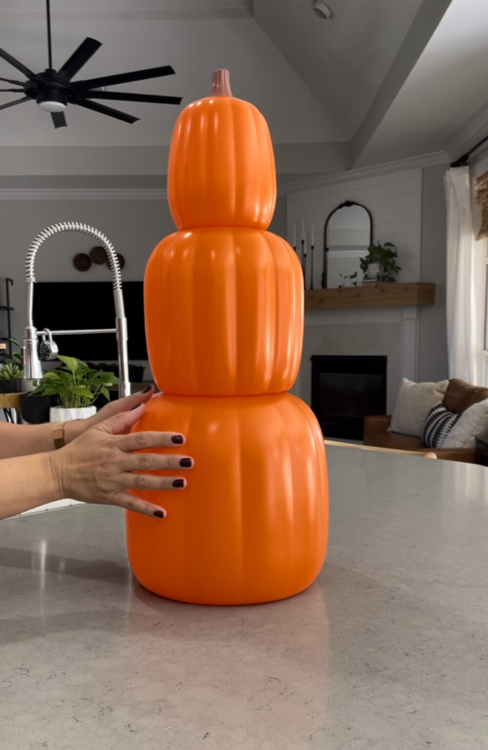 Dollar Tree Stacking Pumpkins Get a Modern Makeover White Oak Shop