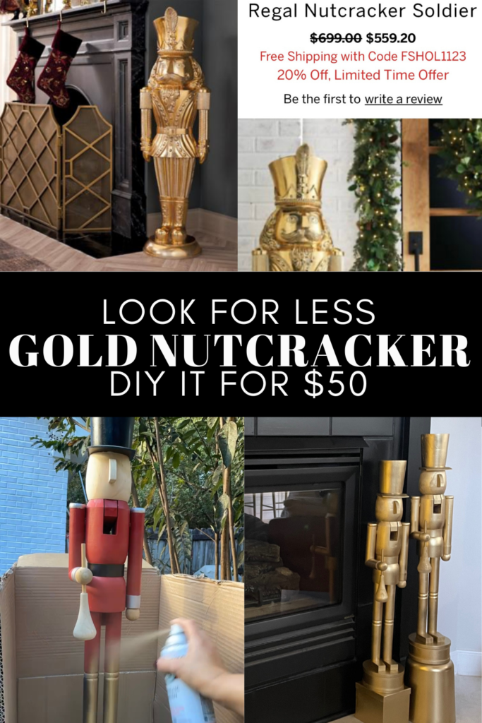 DIY gold nutcracker
